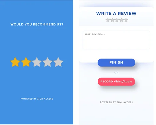 Customer chooses 4-5 stars