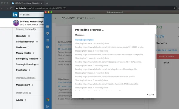 Linkdra human like browsing