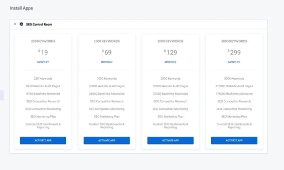 Oviond Pricing Addons