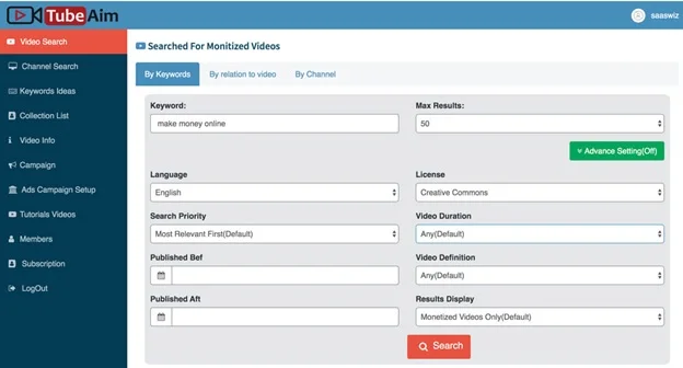 Advanced Search Parameters