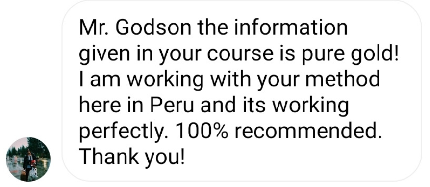 Customer testimonial screenshot
