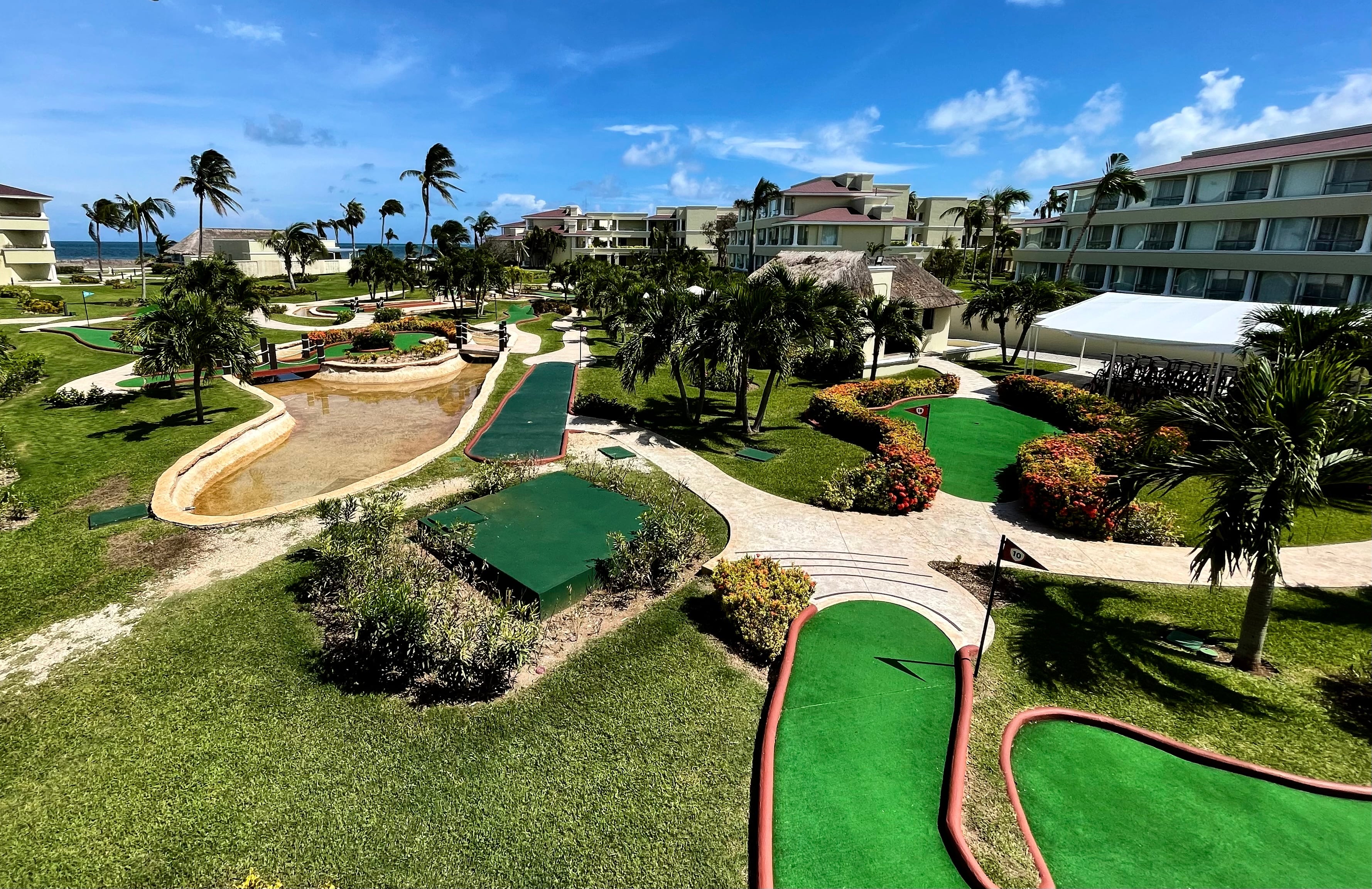 Luxury tropical beachfront resort.