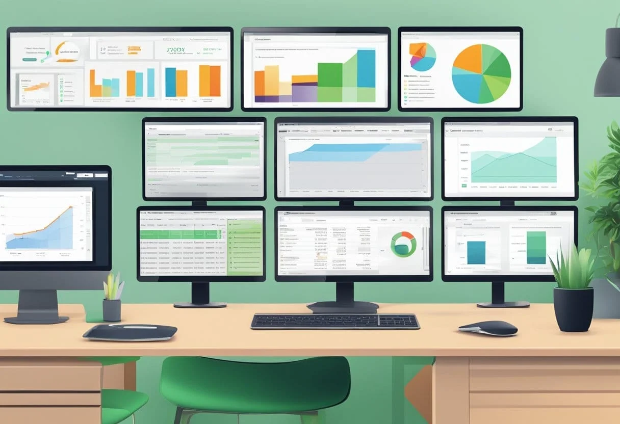Illustration of attribution and ad tracking dashboards