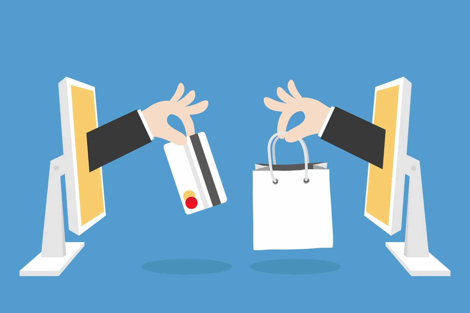 e-commerce concept minimal design, vector