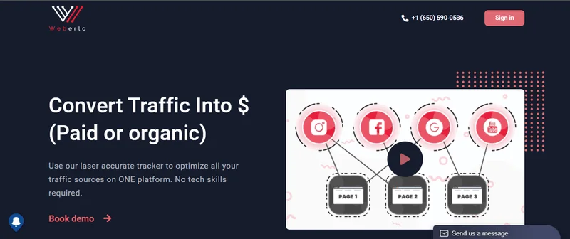 Weberlo dashboard