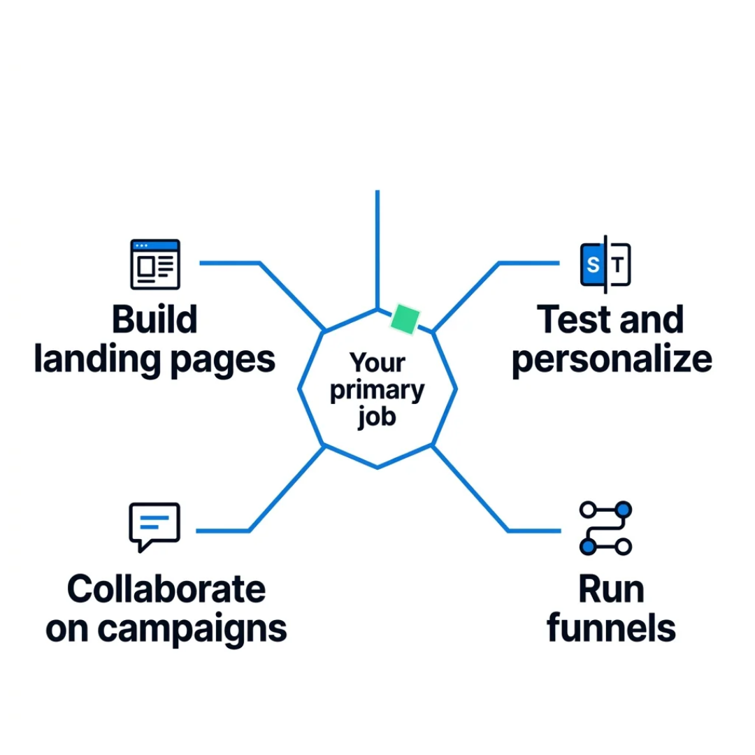 Job-based decision tree for choosing an Instapage alternative